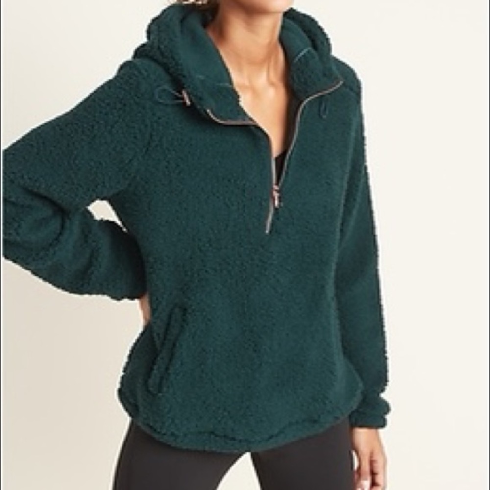 Old Navy Plush Sherpa 1/2 Zip Hoodie